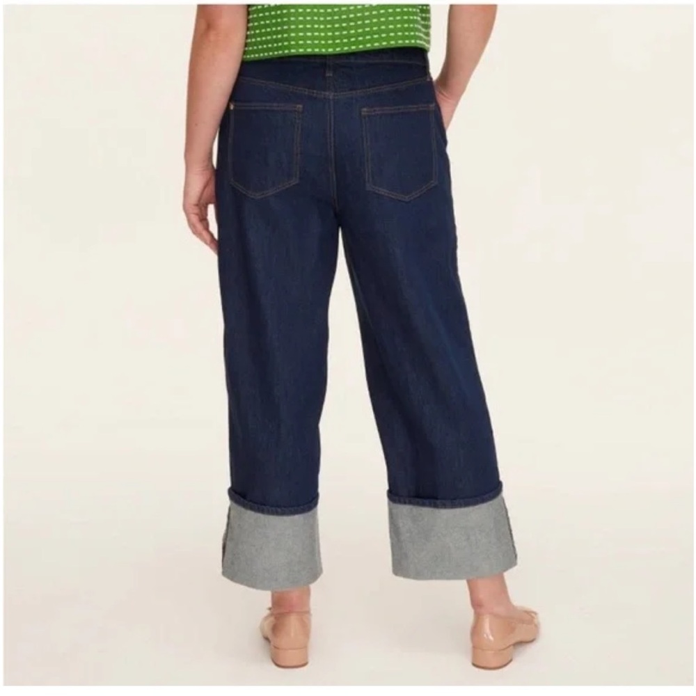 Women’s High Rise Straight Leg Wide Cuff Jeans Kate Spade x Target Size 4 NWT - Picture 2 of 11